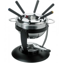 Aparelho Para Fondue 11 Pecas Duplo Aço Inox E Cerâmica